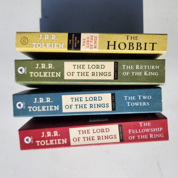 NEW J.R.R. Tolkien Book Bundle Set The Hobbit Lord of the Rings 4 Books Paperbac - Picture 1 of 11